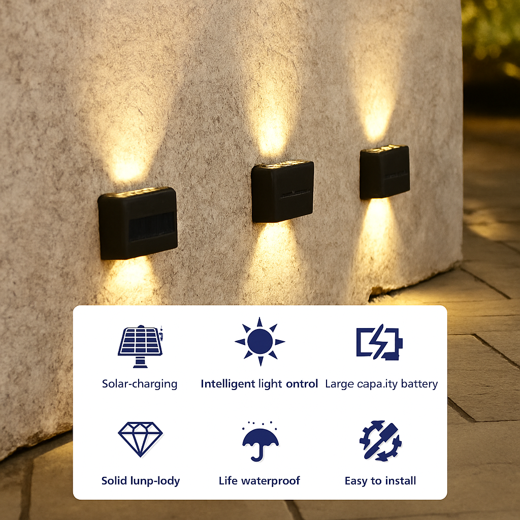 Applique murale — Solaire étanche pour décoration extérieure jardin