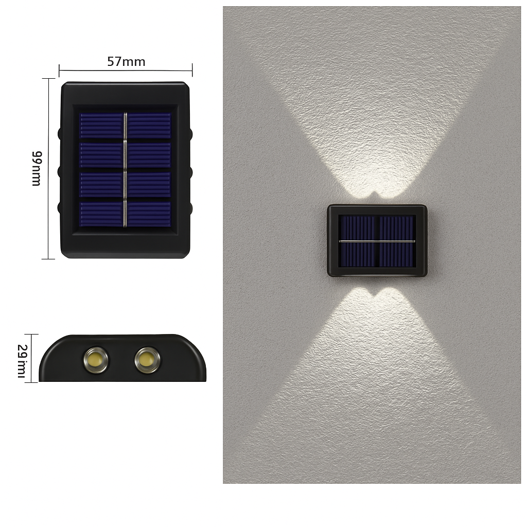 Applique murale — Solaire étanche pour décoration extérieure jardin