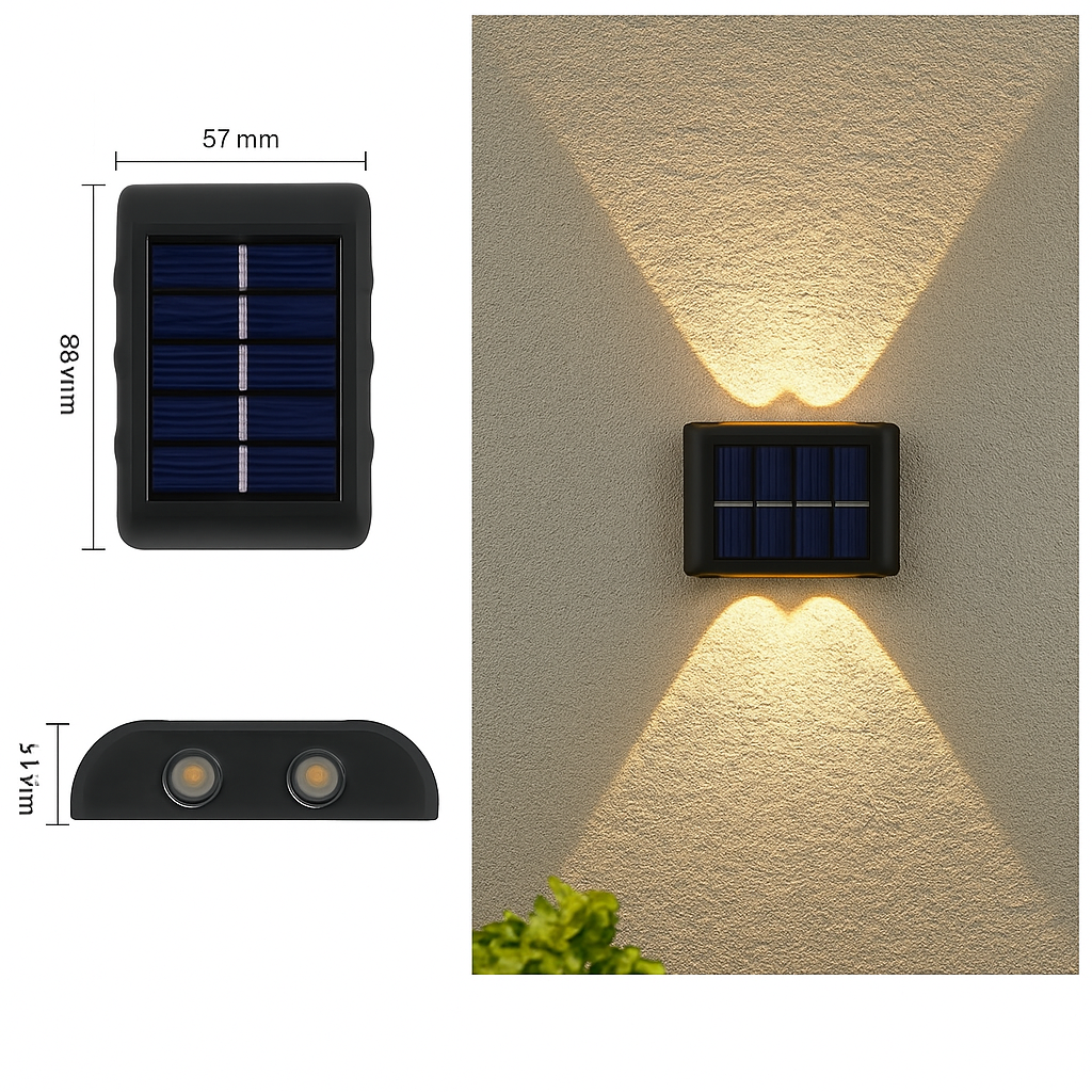 Applique murale — Solaire étanche pour décoration extérieure jardin