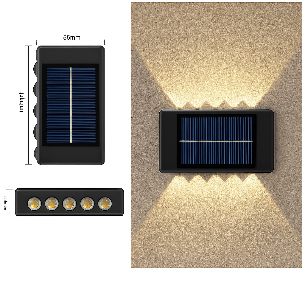 Applique murale — Solaire étanche pour décoration extérieure jardin