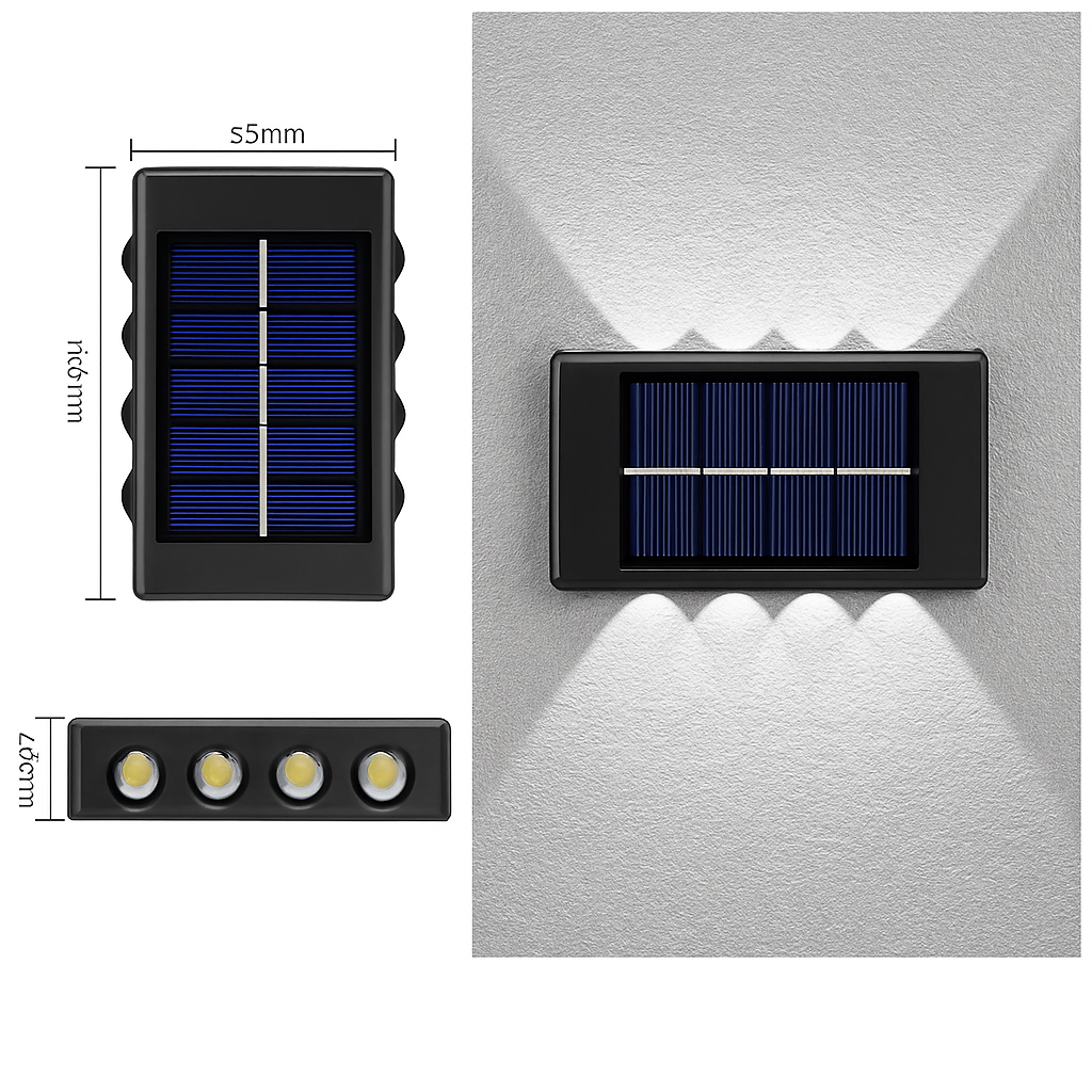 Applique murale — Solaire étanche pour décoration extérieure jardin