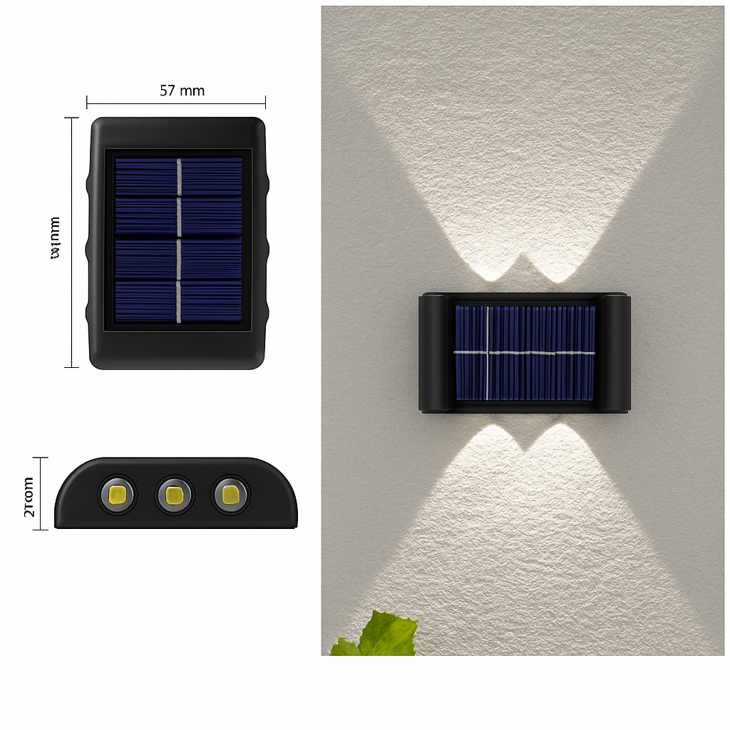Applique murale — Solaire étanche pour décoration extérieure jardin