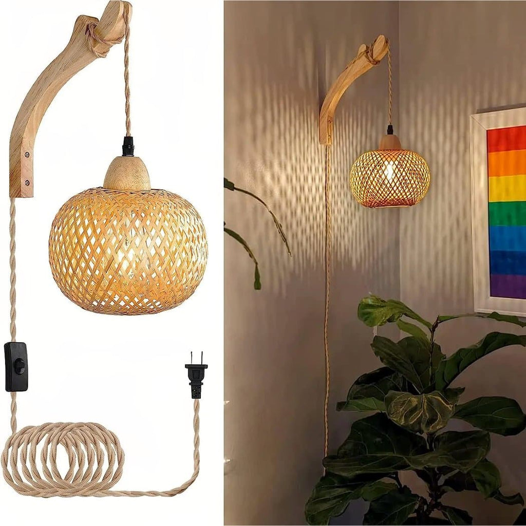 Applique murale suspendue en bambou – Cléor Arabesque