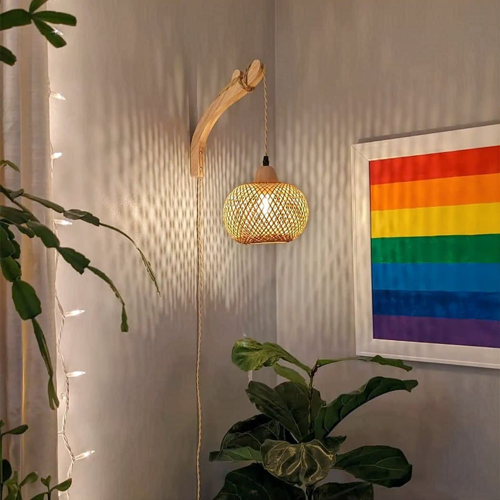 Applique murale suspendue en bambou – Cléor Arabesque
