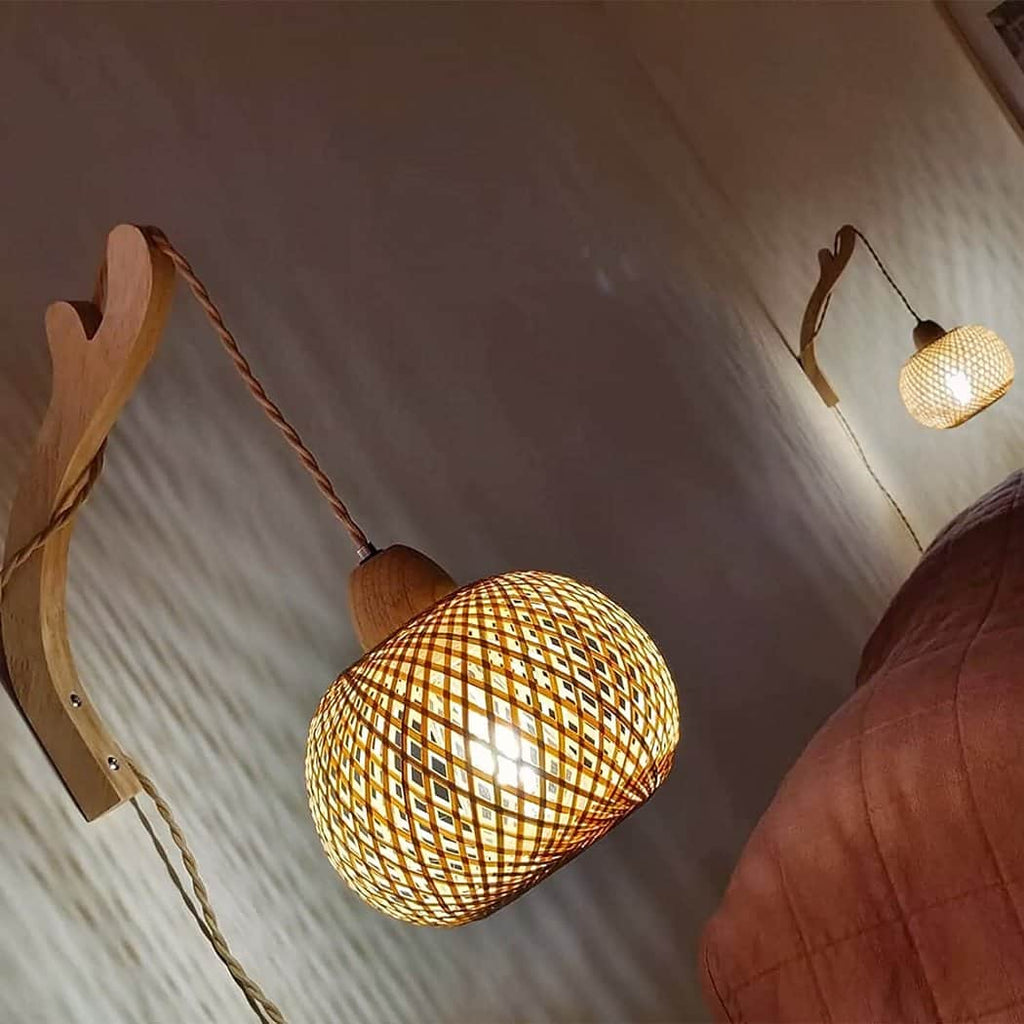 Applique murale suspendue en bambou – Cléor Arabesque
