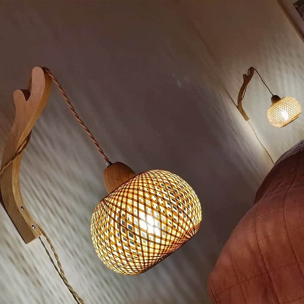 Applique murale suspendue en bambou – Cléor Arabesque