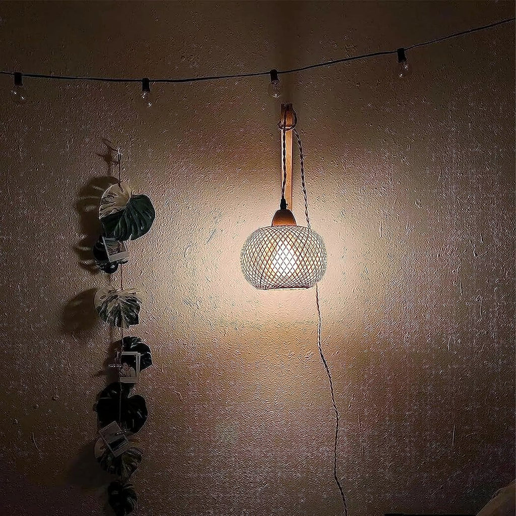 Applique murale suspendue en bambou – Cléor Arabesque