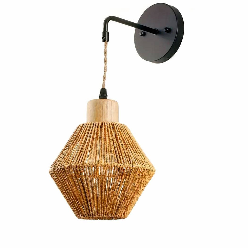 Applique murale suspendue en corde de chanvre dans le style bohème – Avelin Arabesque