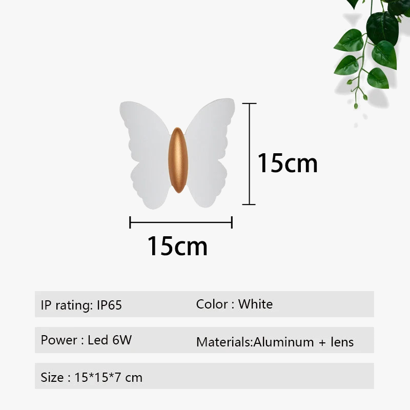 Applique murale — Étanche design papillon pour éclairage extérieur moderne