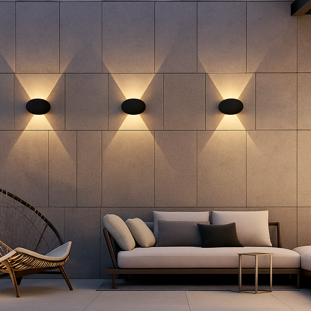 Applique murale — Étanche pour intérieur et extérieur lumière chaude