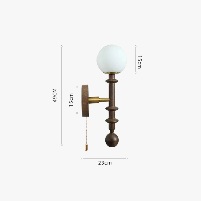 Applique murale vintage avec interrupteur pour éclairage intérieur Paloma Arpège en Bambou - Esprit Naturel & Ambiance Sereine