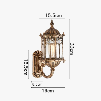 Applique murale — Vintage en bronze pour extérieur étanche