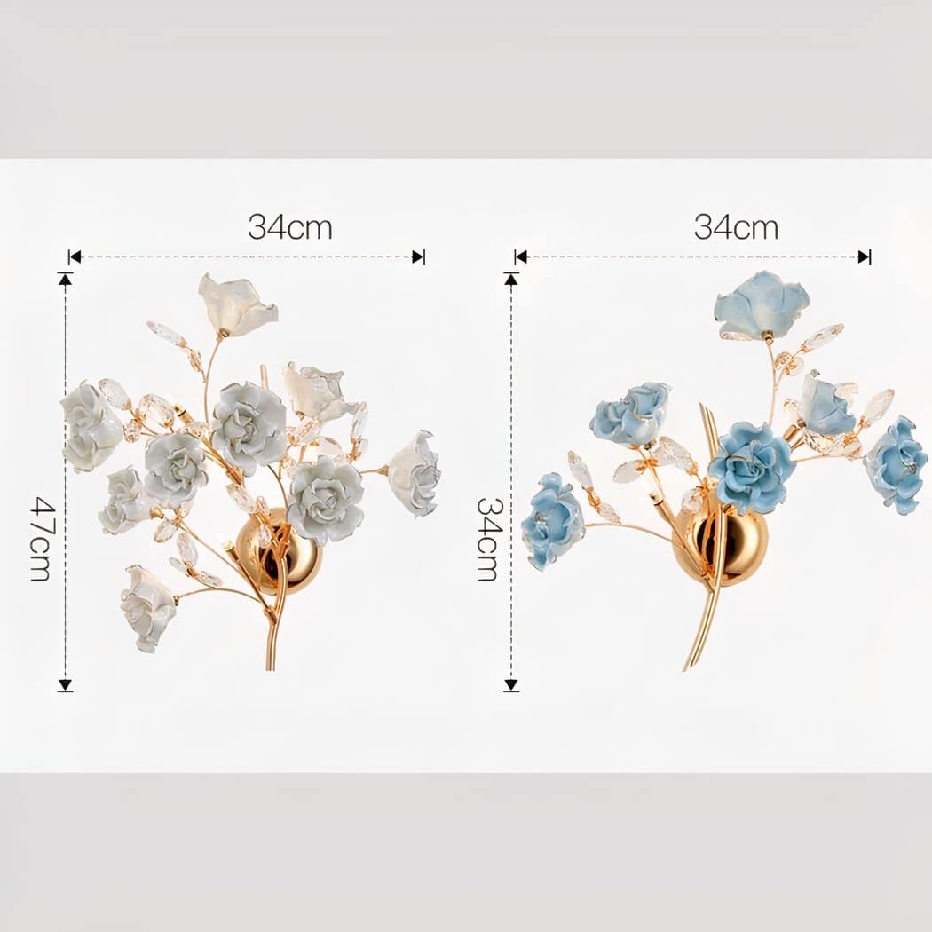 Applique murale vintage fleurs en céramique – Évarine Orée