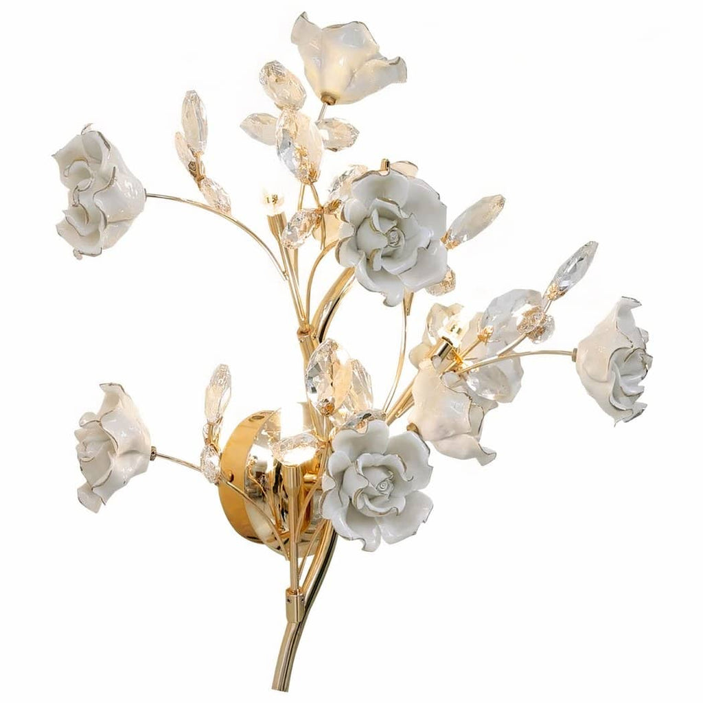 Applique murale vintage fleurs en céramique – Évarine Orée