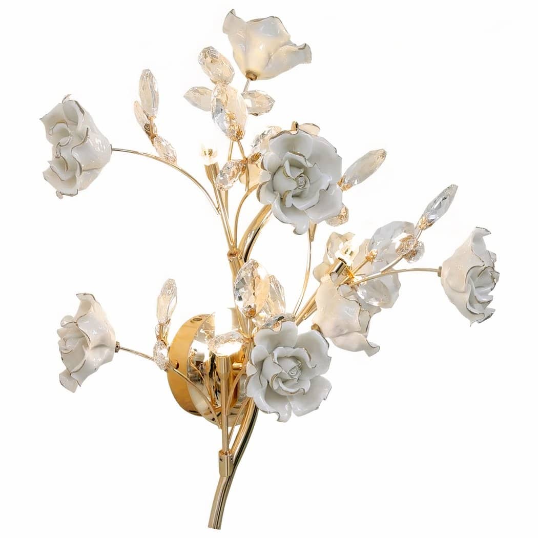 Applique murale vintage fleurs en céramique – Évarine Orée