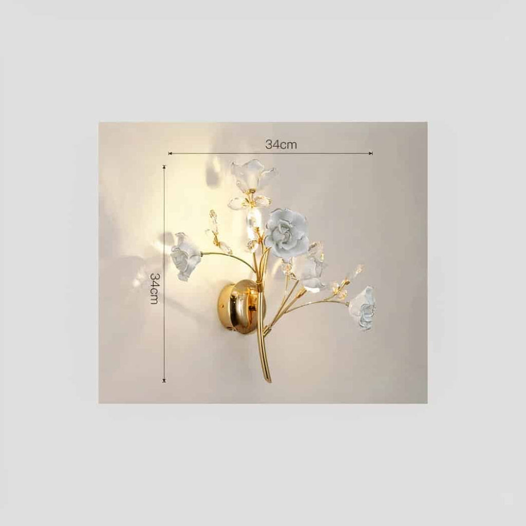 Applique murale vintage fleurs en céramique – Évarine Orée