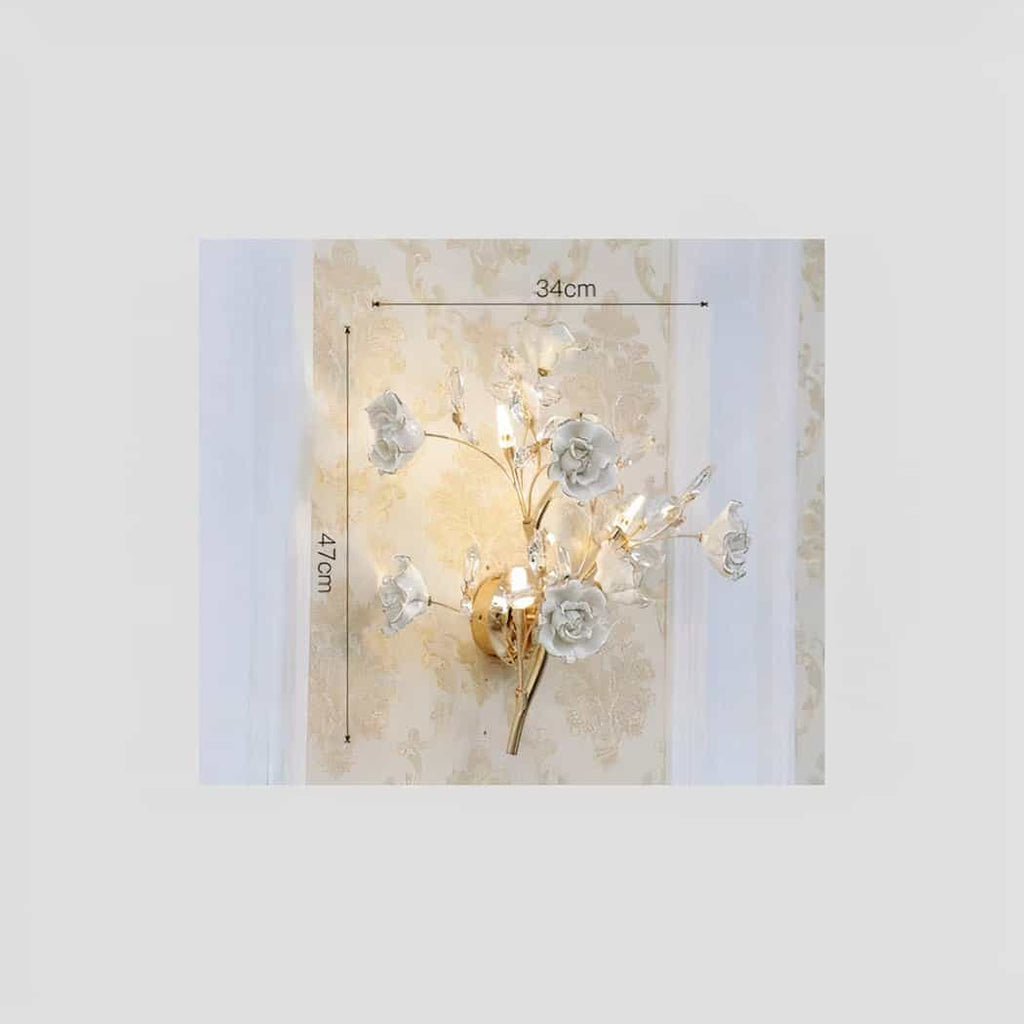 Applique murale vintage fleurs en céramique – Évarine Orée