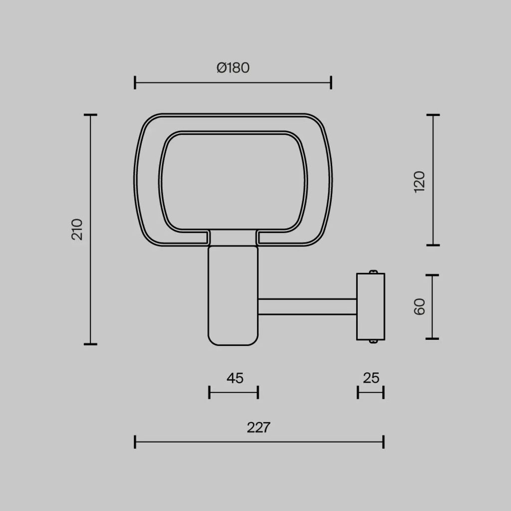 Applique murale Vision (double globe)