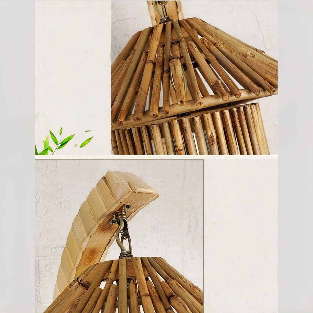 Applique rétro en osier et bambou de style japonais – Lioris Dune