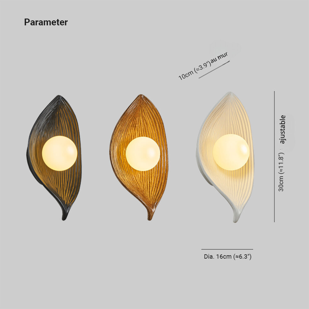 Aria Moderne LED Applique Murale Noir/Blanc/Bois Acrylique Salon - Neutralighting
