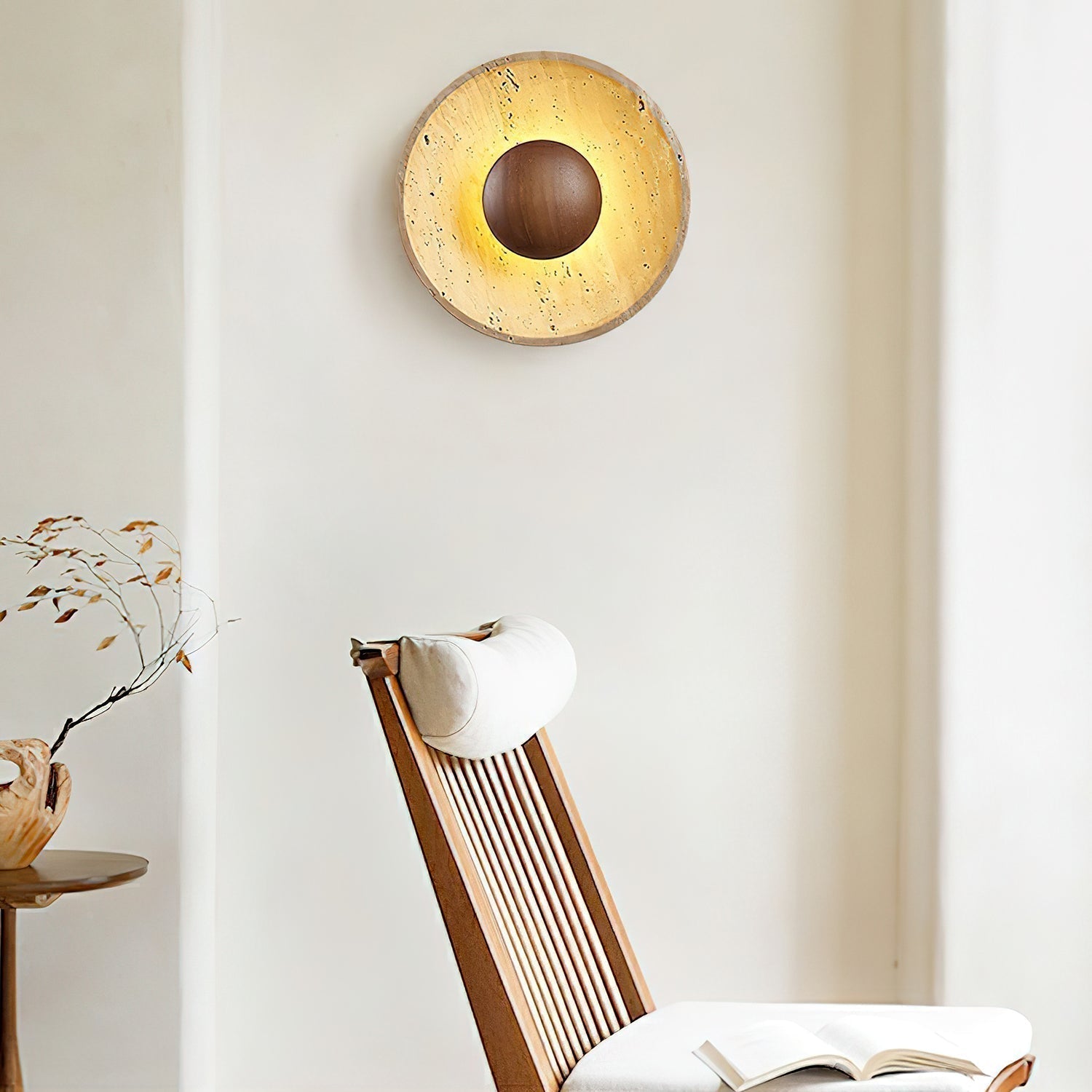 Aveny Applique Murale Sun en Travertin - 4