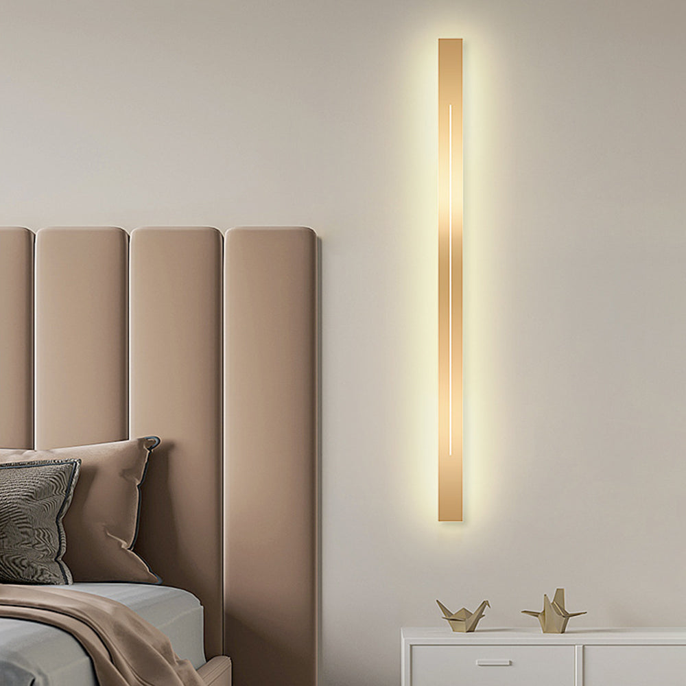 Azin Applique Murale Linéaire Simple Salon - Or - 60 cm - Lumière Neutre