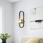 Valentina Applique Murale Globe Led Moderne, Métal, Or/Noir, Chambre - Neutralighting