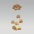 Ulvararis Suspension en bois Nordic Orb Sphere Cluster