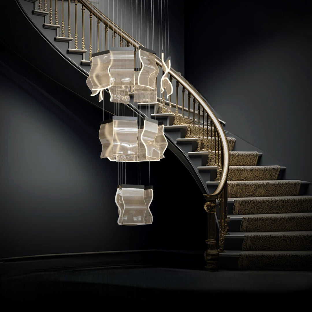 Kristy Moderne Or LED Lustre Métal Acrylique Chambre/Salon - Neutralighting