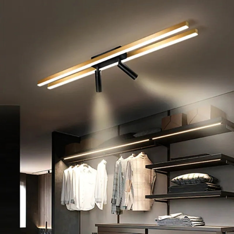 Aim Plafonnier Cylindre Moderne, Métal/Gel de Silice, Doré, Salle à Manger - Neutralighting