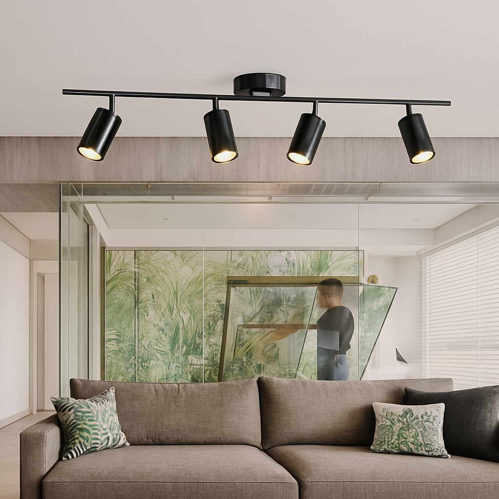 Spots Barre LED en aluminium noir ou doré Mounted Ferdinand Sonate - Simplicité & Caractère au Quotidien