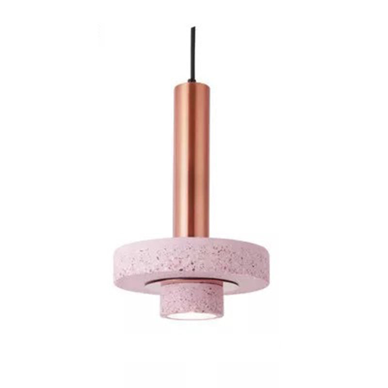 Aelith Suspension Cylindre Moderne Métal/Pierre Salle à Manger - Neutralighting