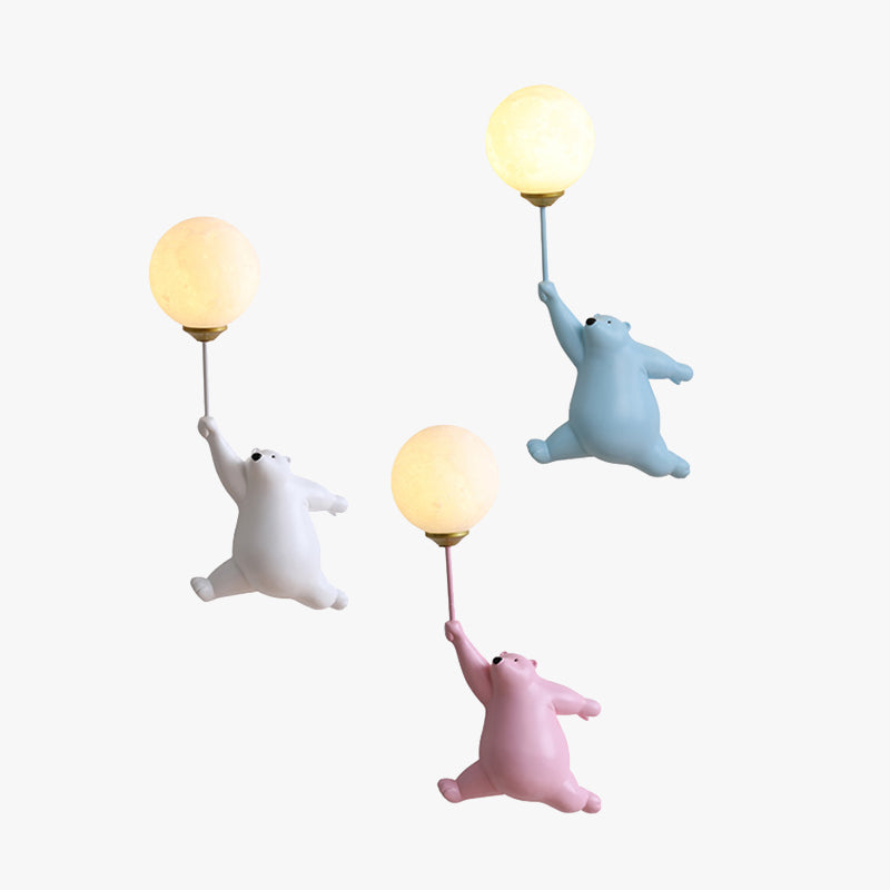 Bear Balloon Applique Murale Ours Ballon Moderne Animale Salon - 15