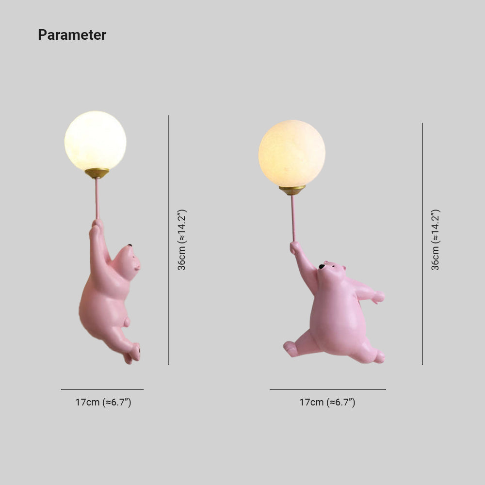 Bear Balloon Applique Murale Ours Ballon Moderne Animale Salon - 4