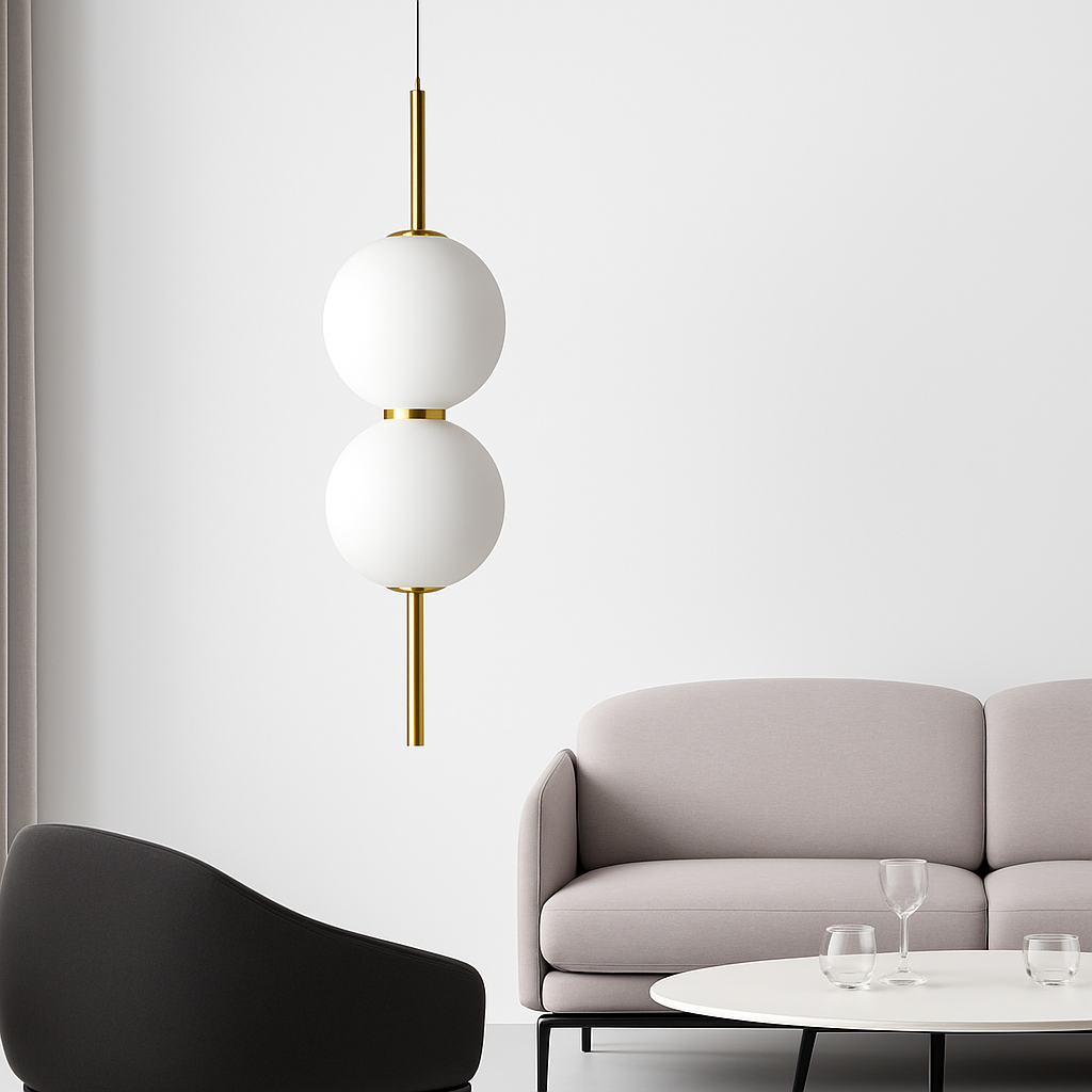 Suspension — Boule de verre suspension pour chambre chevet lampe suspendue lustres de plafond éclairage moderne décoration entrée Luminaire LED
