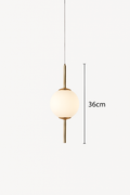Suspension — Boule de verre suspension pour chambre chevet lampe suspendue lustres de plafond éclairage moderne décoration entrée Luminaire LED