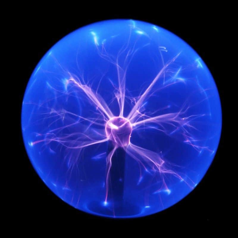 Lampe à poser — Boule Plasma Bleue