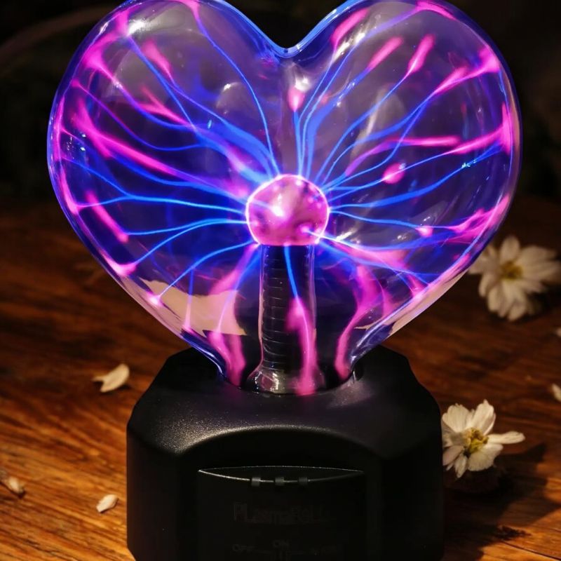 Luminaire — Boule Plasma en Forme de Coeur