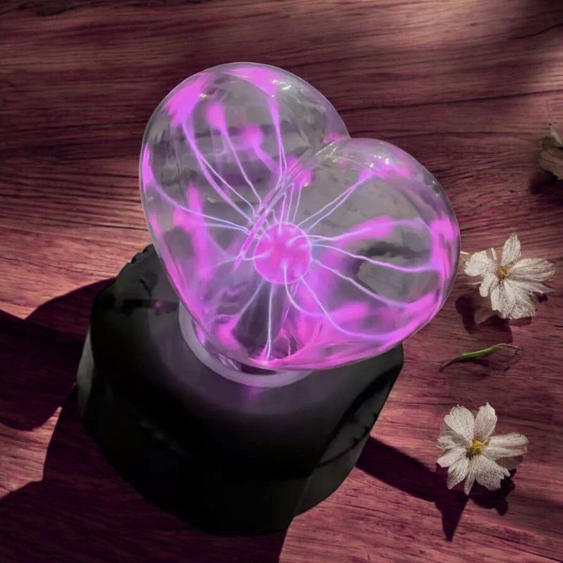 Luminaire — Boule Plasma en Forme de Coeur