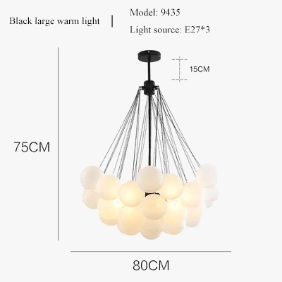 Suspension — Boules de verre blanches modernes suspension lumières pour salle à manger salon chambre cafés Hall décor à la maison lustres intérieur Lustre Luminaire