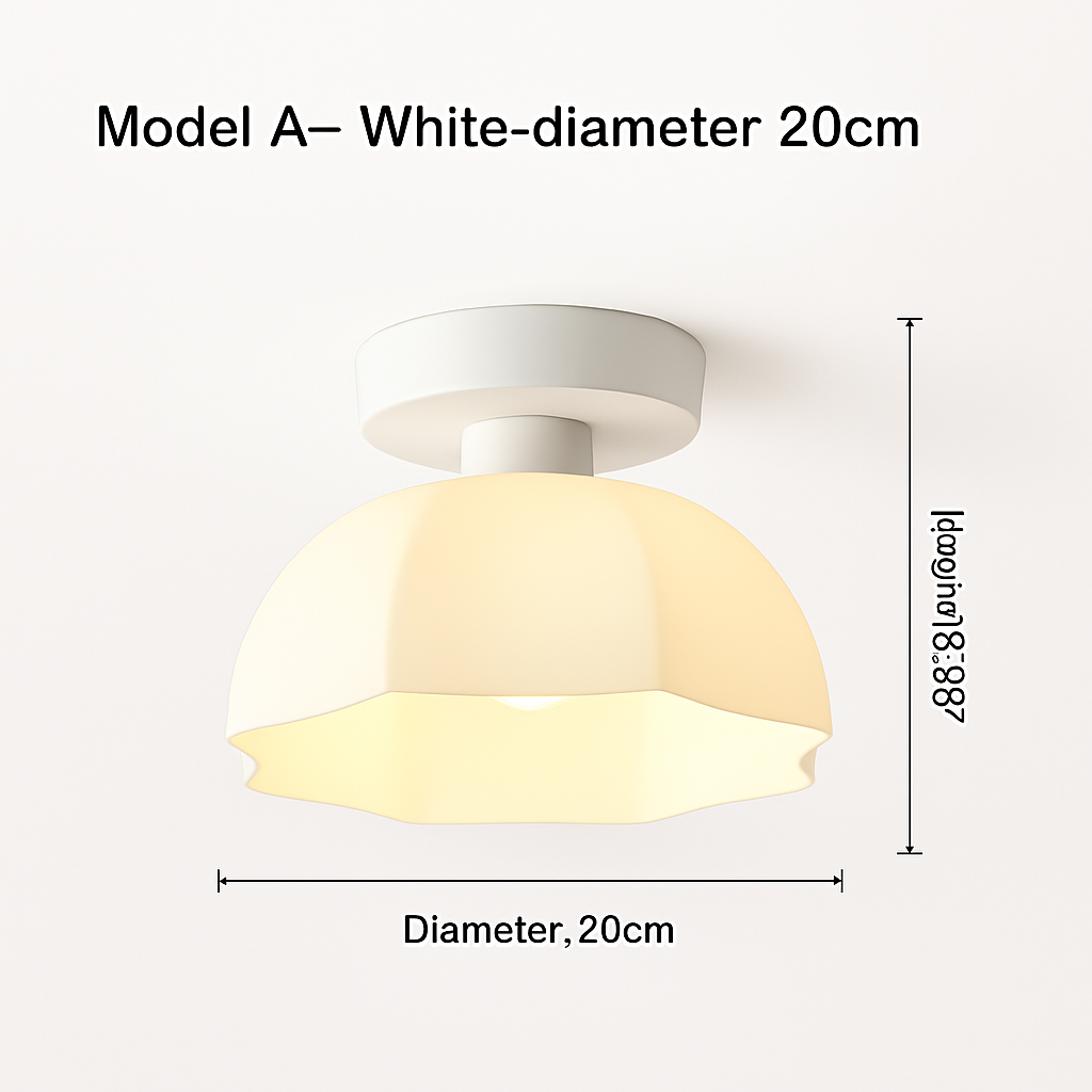 Plafonnier — Céramique verre LED couloir plafonnier pour allée couloir vestiaire balcon nordique E27 acrylique lustre reste luminaires