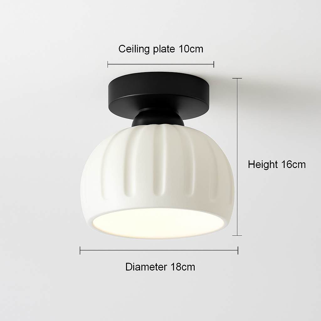 Plafonnier — Céramique verre LED couloir plafonnier pour allée couloir vestiaire balcon nordique E27 acrylique lustre reste luminaires