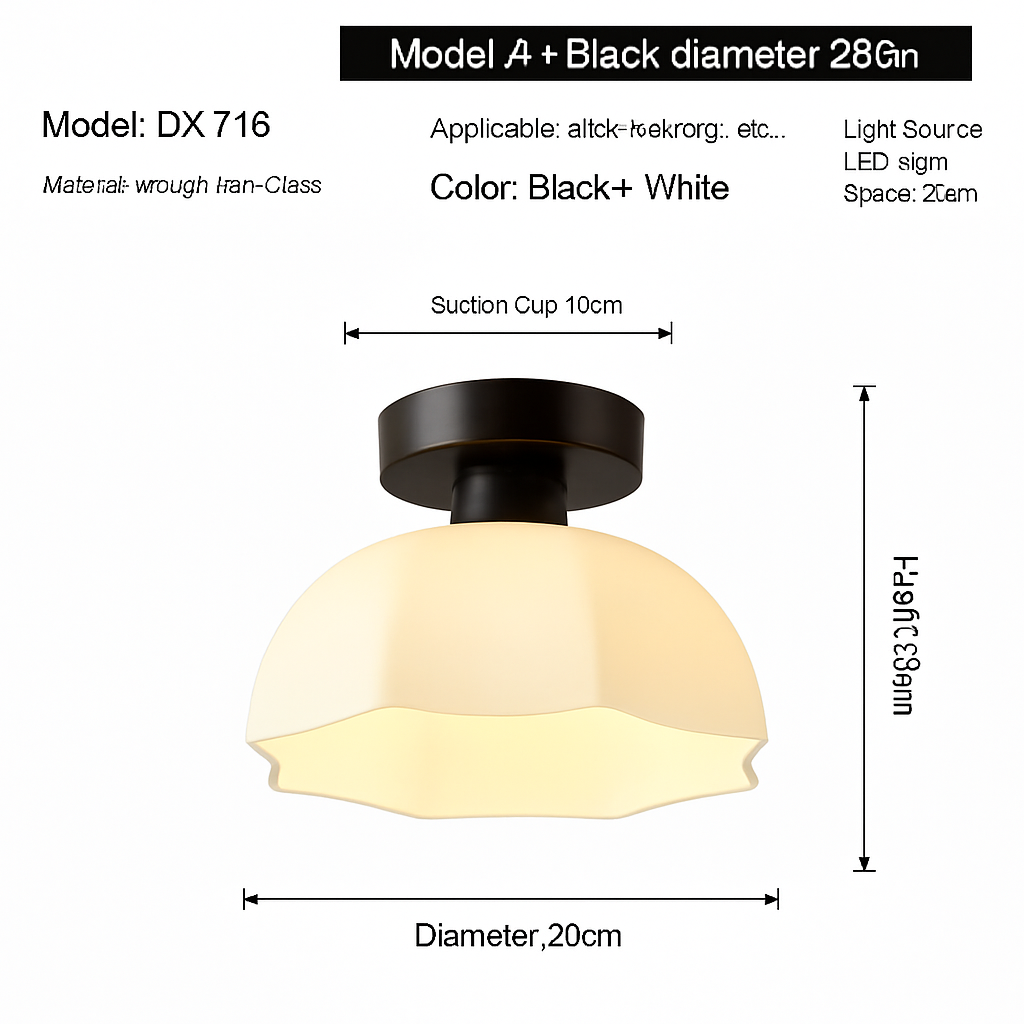 Plafonnier — Céramique verre LED couloir plafonnier pour allée couloir vestiaire balcon nordique E27 acrylique lustre reste luminaires