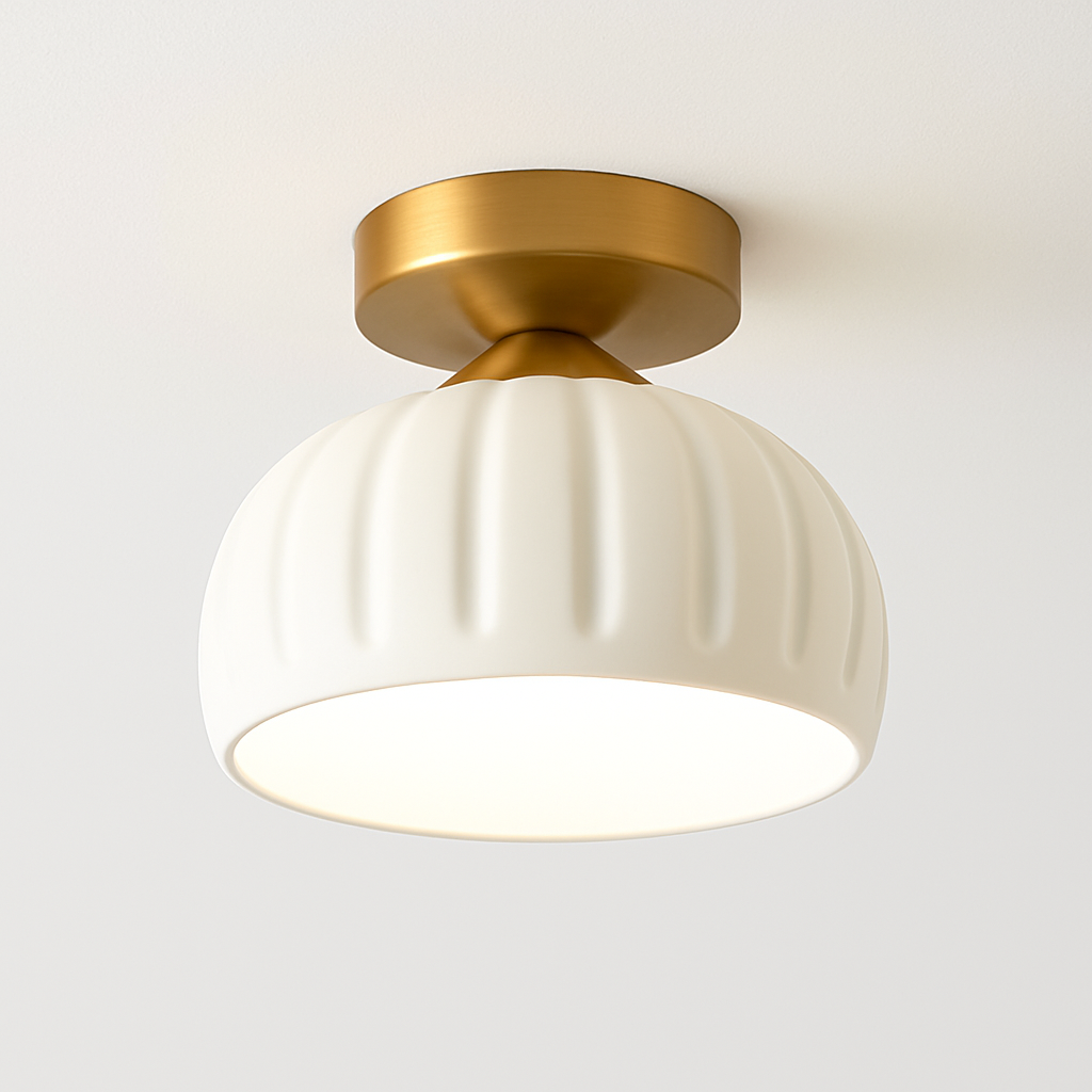 Plafonnier — Céramique verre LED couloir plafonnier pour allée couloir vestiaire balcon nordique E27 acrylique lustre reste luminaires