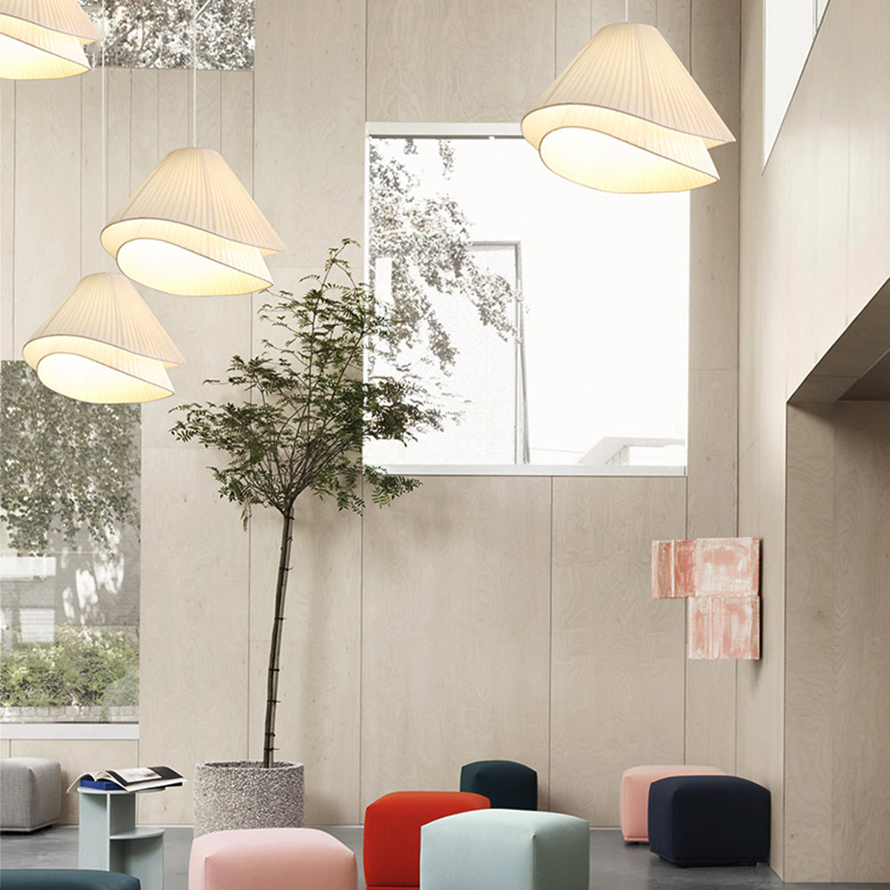 Ritta Suspension Nuage Moderne, Metal/Tissu, Blanc, Chambre à Coucher - Neutralighting