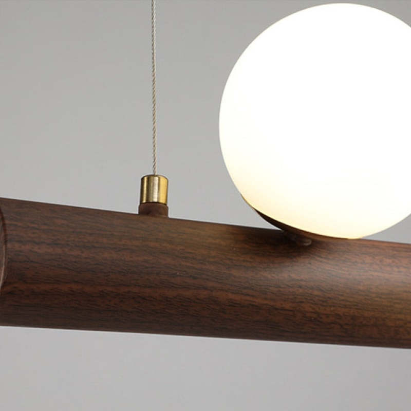 Valentina Verre Bolla Suspension en Bois/Noce - Neutralighting