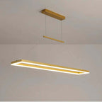 Ray Suspension Rectangulaire Contemporaine, Metal, Café/Or, Chambre - Neutralighting