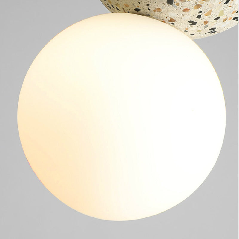 Kessie Luminaires Suspensions Globe Moderne Pierre/Verre Rose/Gris/Noir/Blanc Salon - Neutralighting