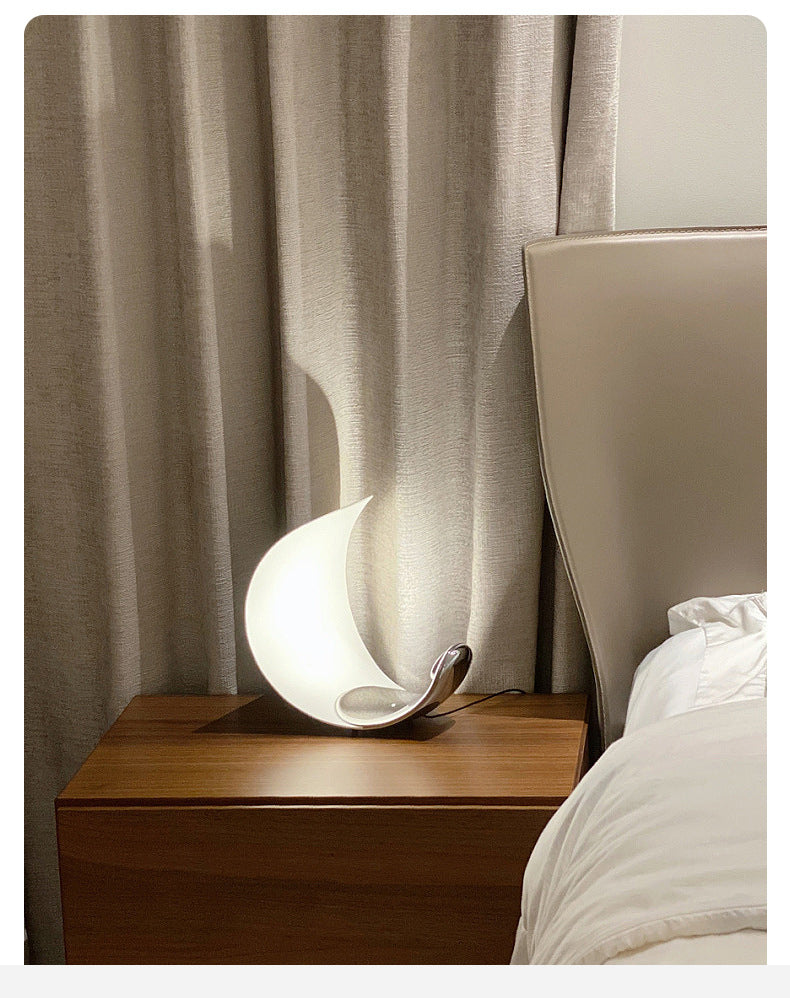Aria Lampe de Table Lune Moderne, Métal/Acrylique, Blanc, Salon - Neutralighting