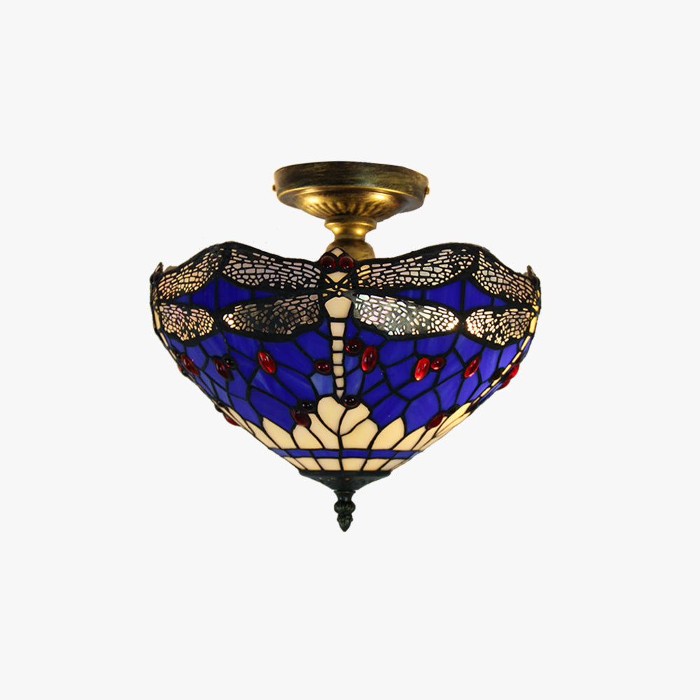 Tiffany Vintage Plafonnier Libellule Chambre À Coucher - Neutralighting